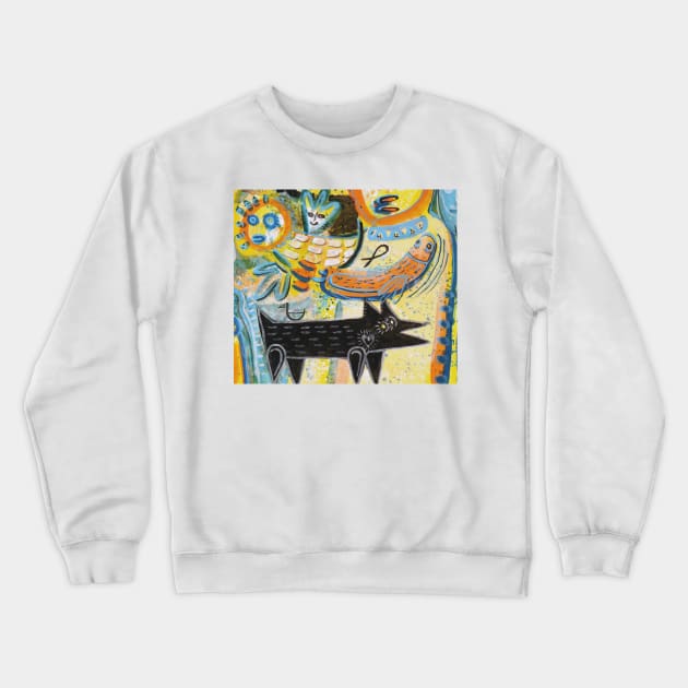 dog Crewneck Sweatshirt by Angel Rivas